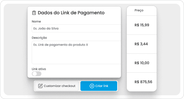Link de Pagamento Personalizado